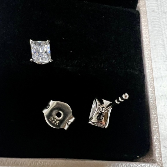 Raneecoco, Stunning Flame, Radiant Cut Stud Earrings - Picture 11 of 12